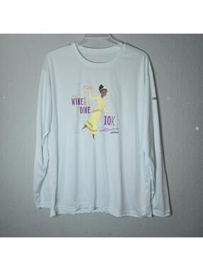 Disney Run Wine and Dine Princess Tiana 10K Long Sleeve Activewear Shirt Size 2X